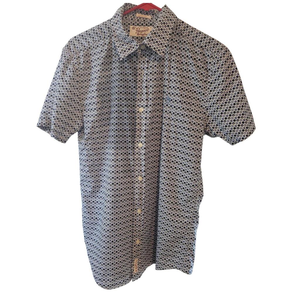 Men’s Penguin Classic Fit Size Small Two Tone Blue Spring Summer Material